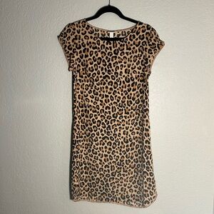 Merona Brown Sheath Mini Dress Cap Sleeve